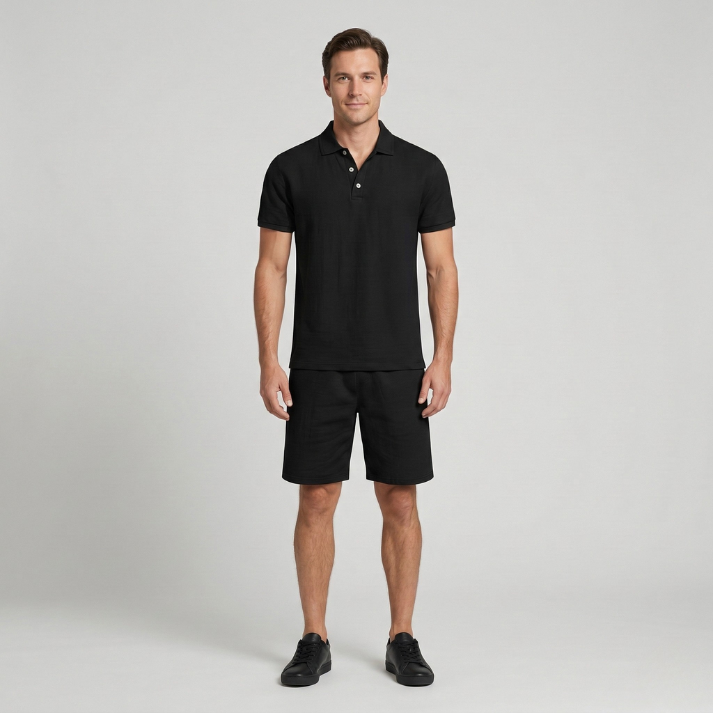 Completo Estivo da Uomo con Polo e Pantaloni Corti