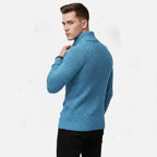 Dolcevita Uomo Slim Fit in Maglia con Dettaglio Bottoni