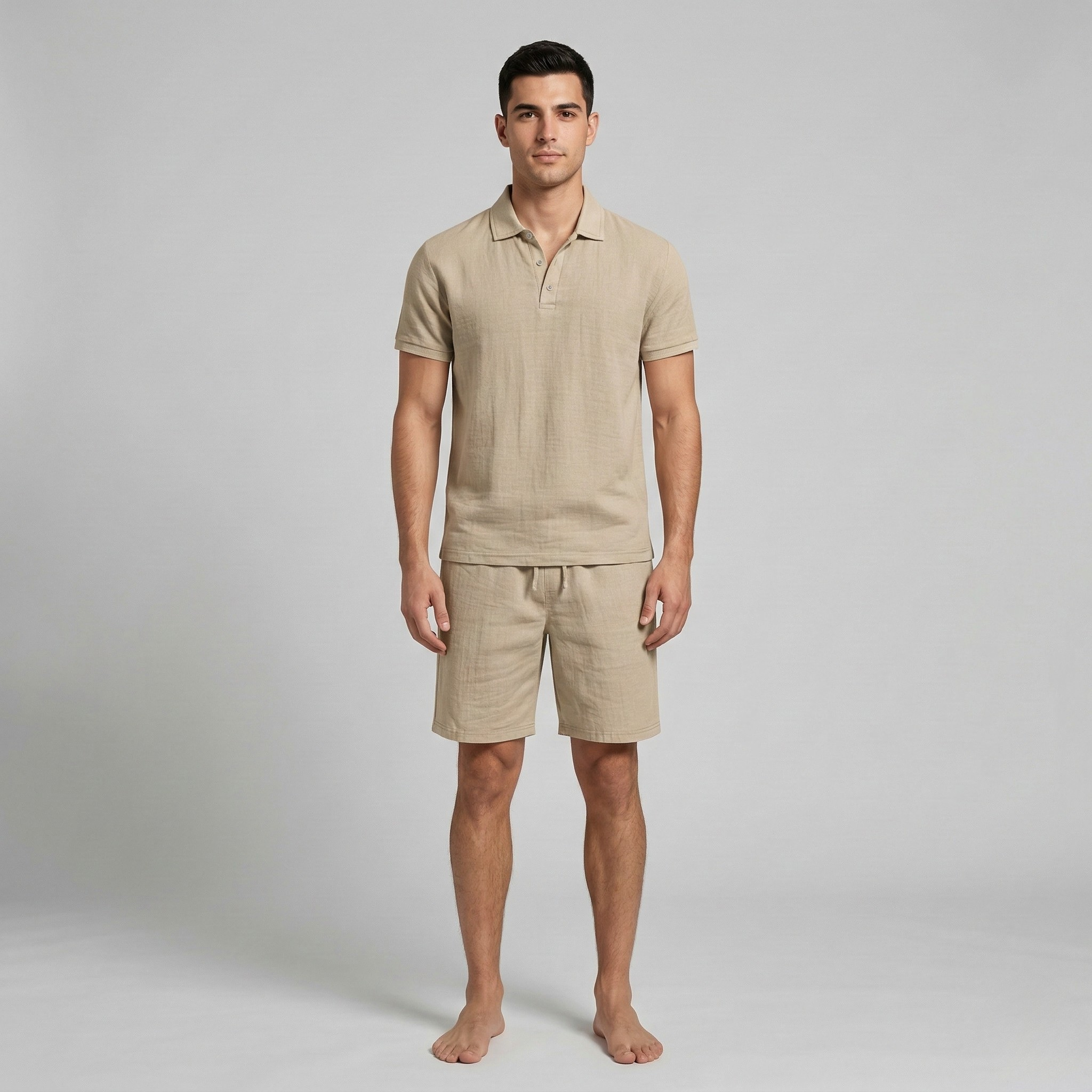 Completo Estivo da Uomo con Polo e Pantaloni Corti