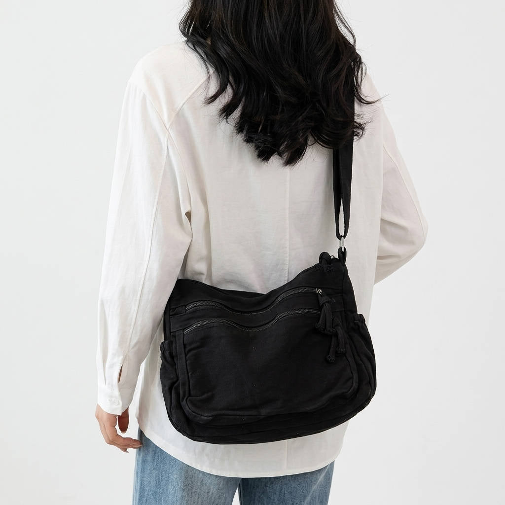 Borsa a Tracolla Donna in Canvas Multi-Tasca