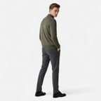 Cardigan Uomo in 100% Lana Merino con Zip e Collo Alto