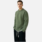 Pullover Uomo Tinta Unita con Girocollo Classico