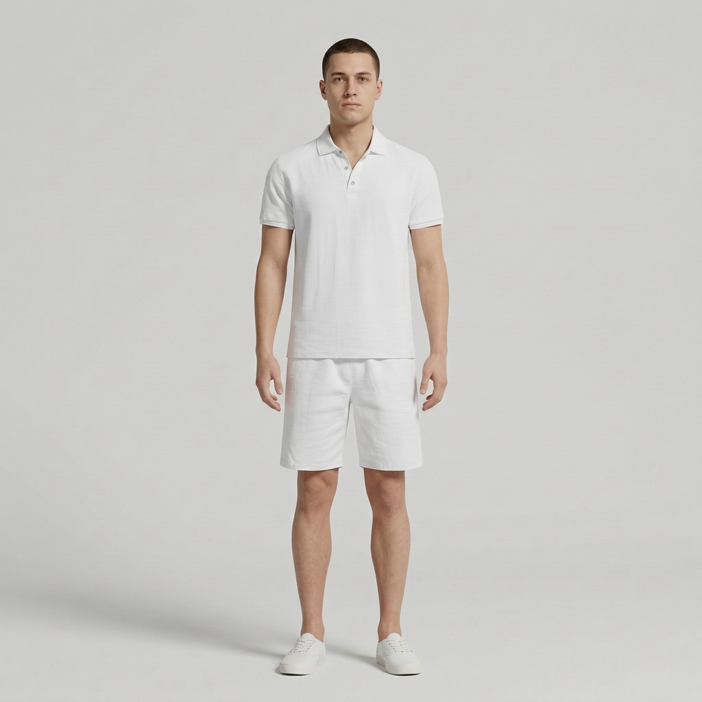 Completo Estivo da Uomo con Polo e Pantaloni Corti