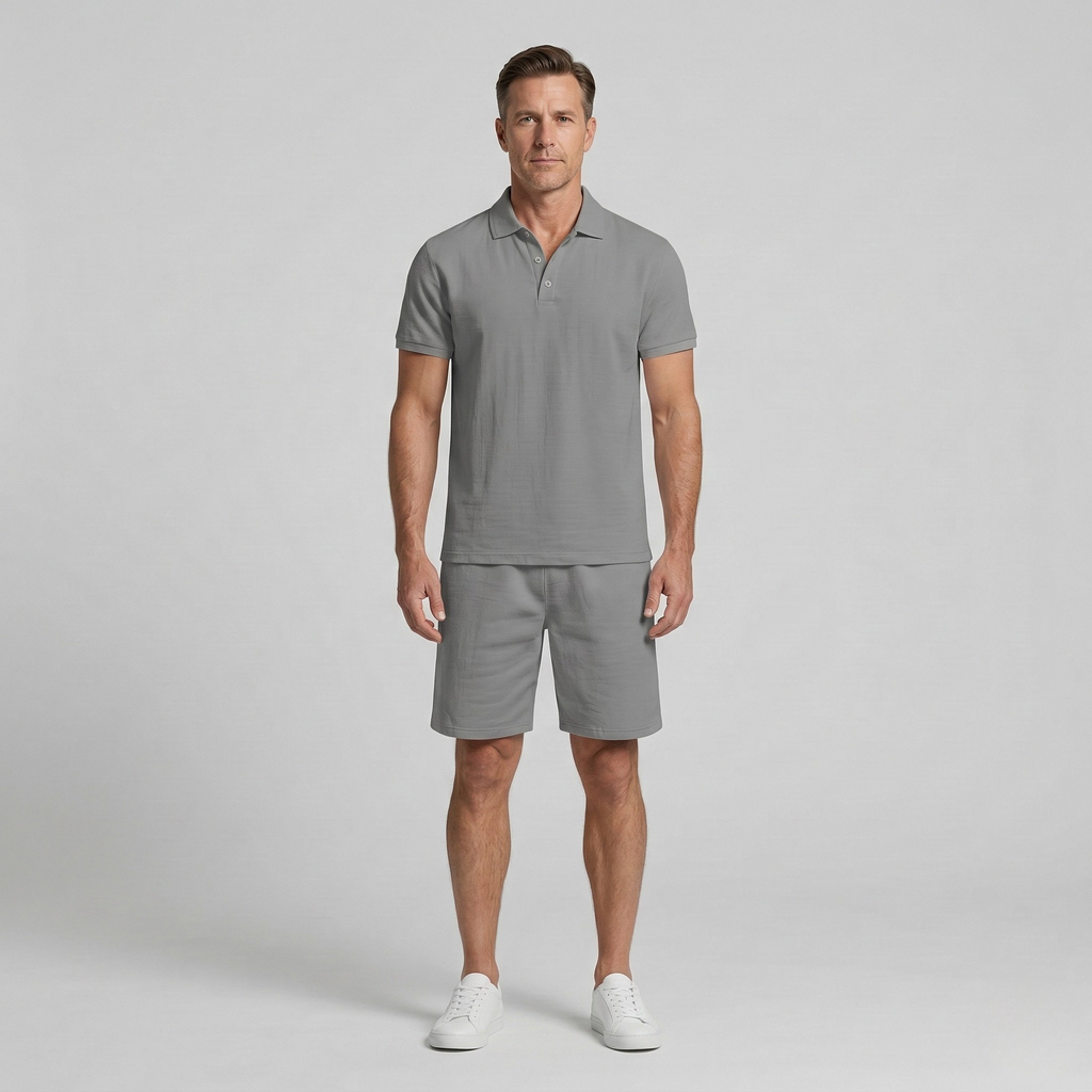 Herresæt Sommerkomfort Polo Shorts Stil