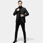 Chaqueta de invierno para hombre Valmonti - Plumífero elegante acolchado con cuello chal
