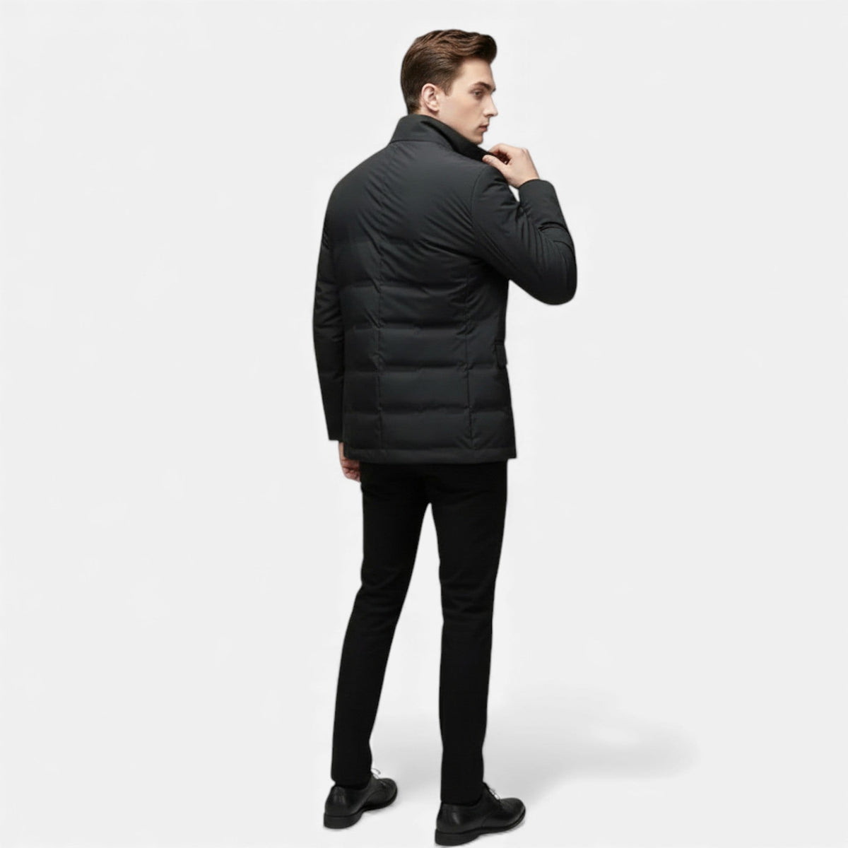 Veste d’hiver pour homme Valmonti – Doudoune élégante matelassée avec col châle