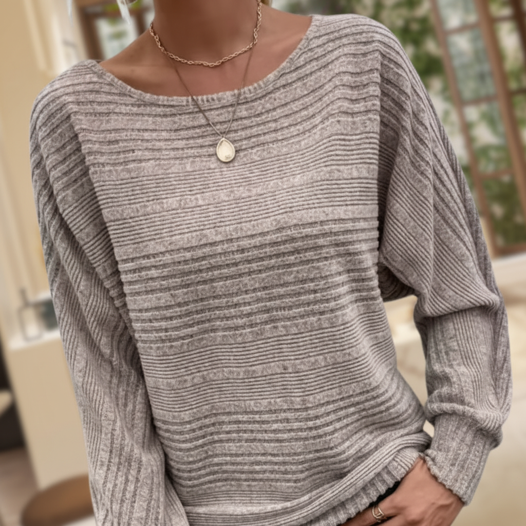 Maglione Donna in Maglia Lavorata con Maniche a Pipistrello – Eleganza Casual e Comfort