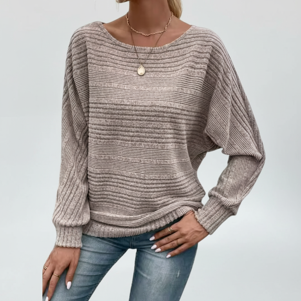 Maglione Donna in Maglia Lavorata con Maniche a Pipistrello – Eleganza Casual e Comfort