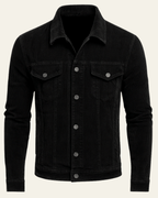 Veste trucker pour homme en velours côtelé - coupe regular avec boutons pour l’automne et l’hiver