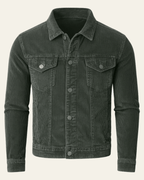Veste trucker pour homme en velours côtelé - coupe regular avec boutons pour l’automne et l’hiver