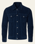 Veste trucker pour homme en velours côtelé - coupe regular avec boutons pour l’automne et l’hiver