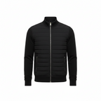 Chaqueta híbrida acolchada para hombre – Cortavientos con cremallera para otoño e invierno