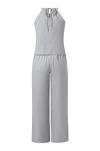 Halter Sæt med Løse Bukser – Elegant 2-Delt Sommerlook