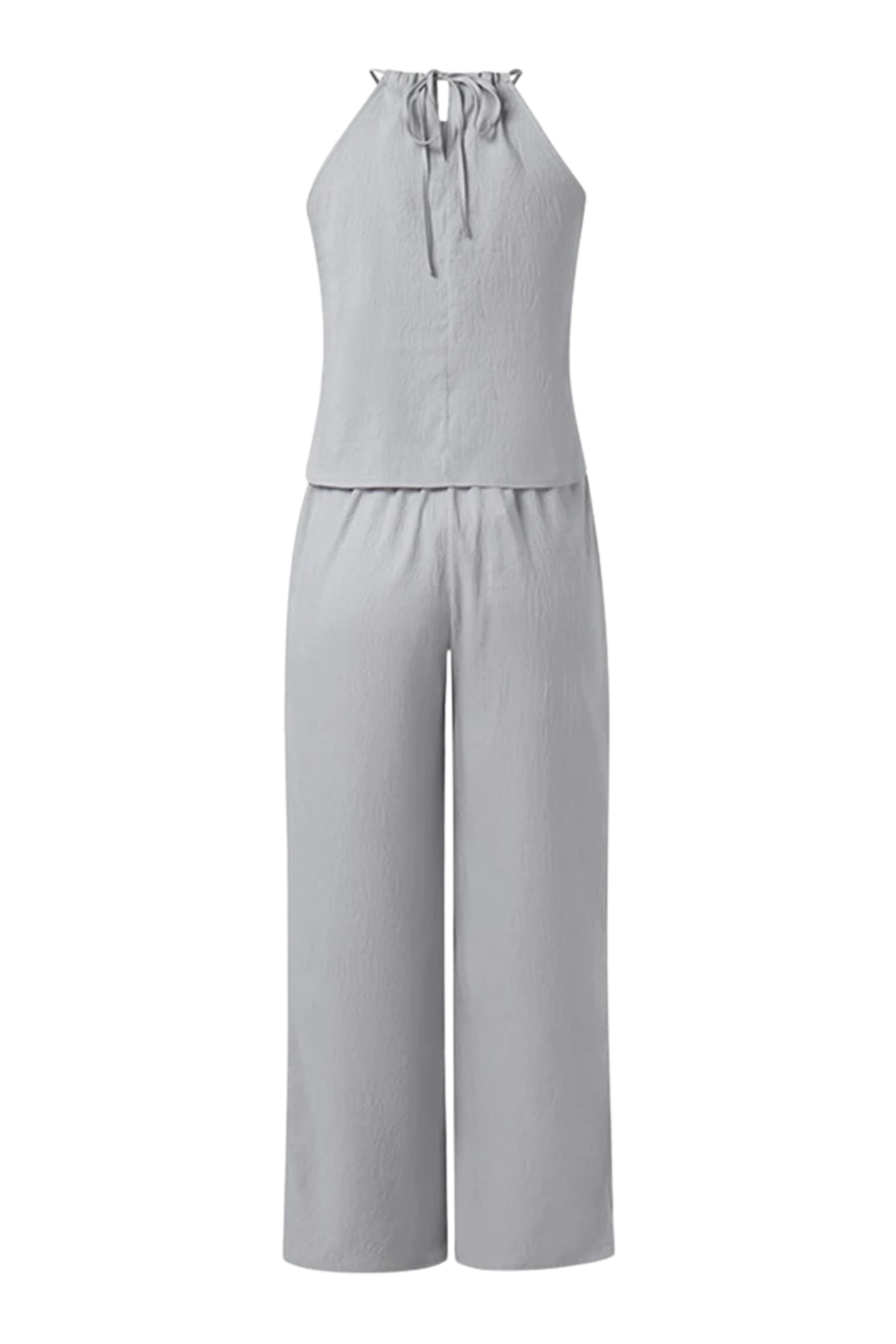 Halter Sæt med Løse Bukser – Elegant 2-Delt Sommerlook