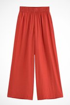 Tie-Front Sæt – Afslappet Skjorte & Wide Leg Bukser