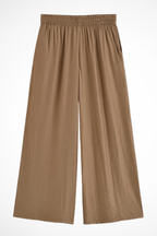 Tie-Front Sæt – Afslappet Skjorte & Wide Leg Bukser