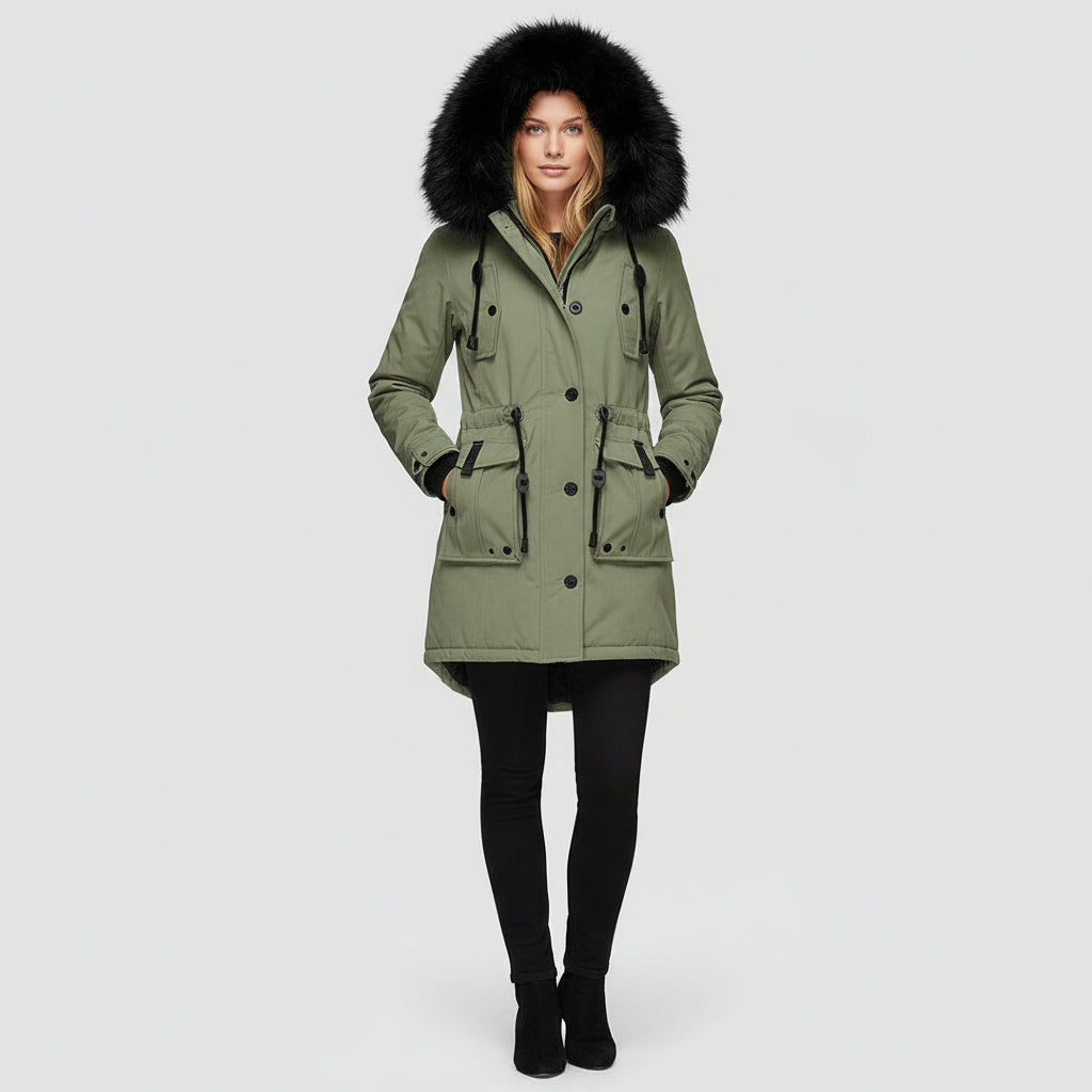 ANFINITE - Dame Vandtæt Vinterjakke med Hætte