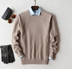 Suéter de hombre de cachemira con cuello redondo – Elegancia clásica y comodidad refinada