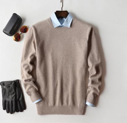 Suéter de hombre de cachemira con cuello redondo – Elegancia clásica y comodidad refinada