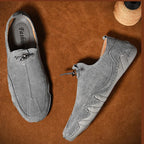 Mocassini Uomo in Vera Pelle con Coulisse – Scarpe Slip-On Traspiranti con Inserti in Mesh