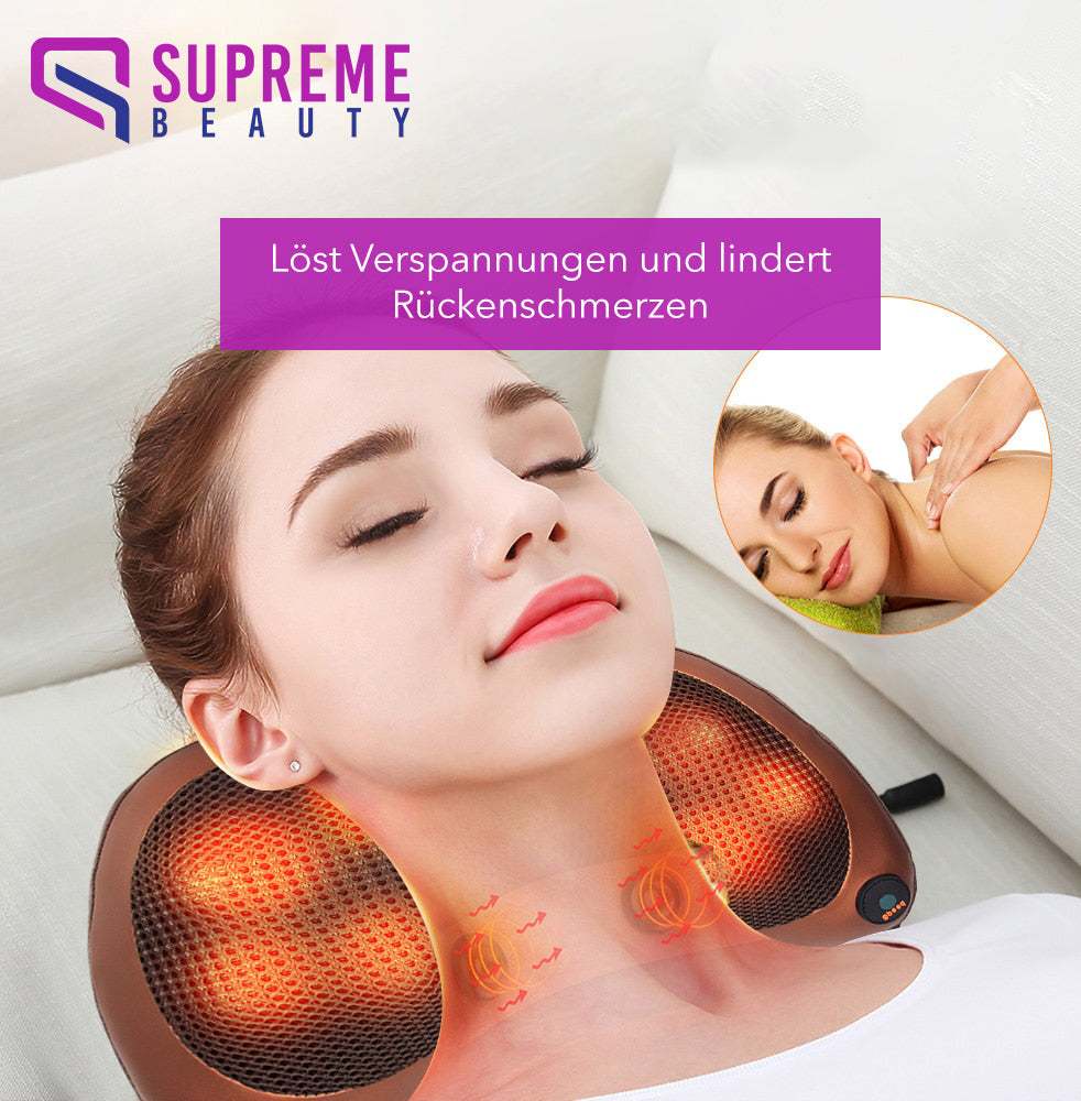 ThermoRelax Pro: Cuscino Massaggiante Shiatsu Portatile con Massaggio Profondo