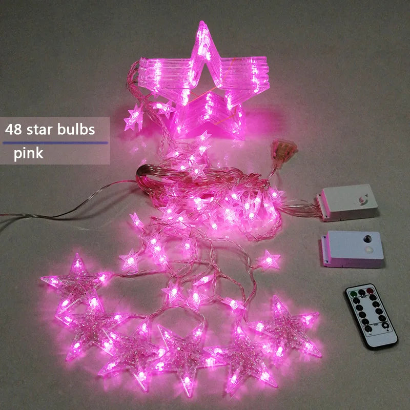 StarryGlow LED Stringa di Luci con Stelle