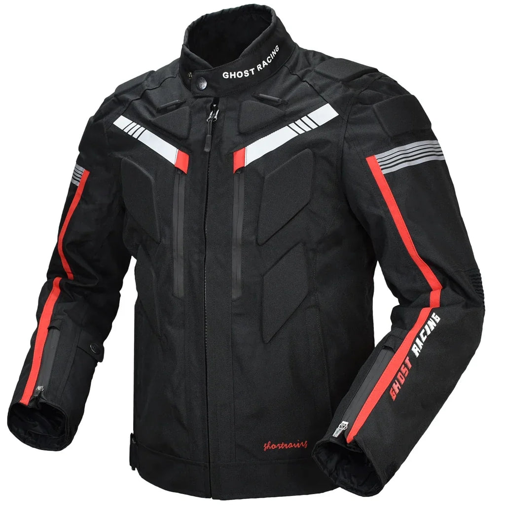 Giacca Moto Uomo Antivento – Giubbotto Racing con Fodera Rimovibile