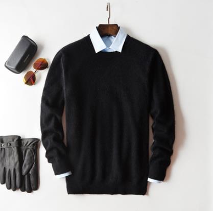 Suéter de hombre de cachemira con cuello redondo – Elegancia clásica y comodidad refinada