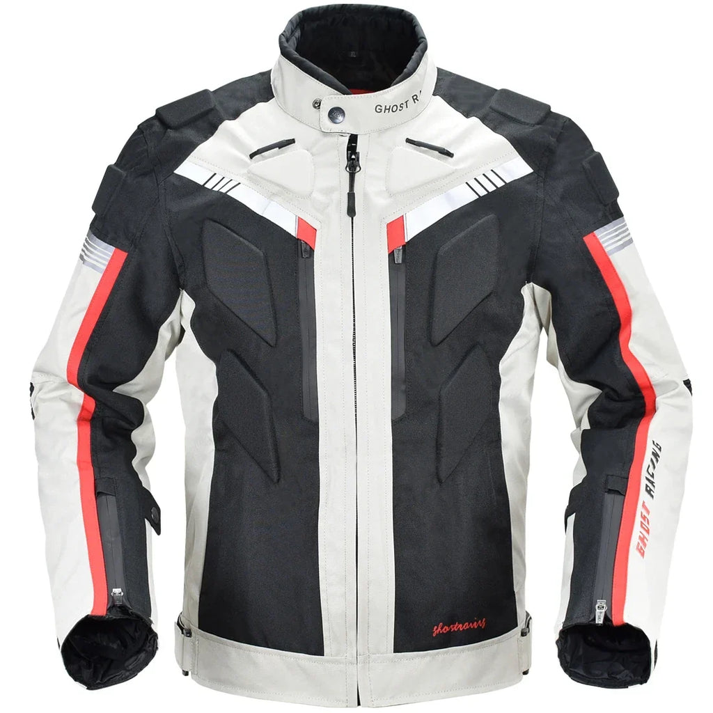 Giacca Moto Uomo Antivento – Giubbotto Racing con Fodera Rimovibile