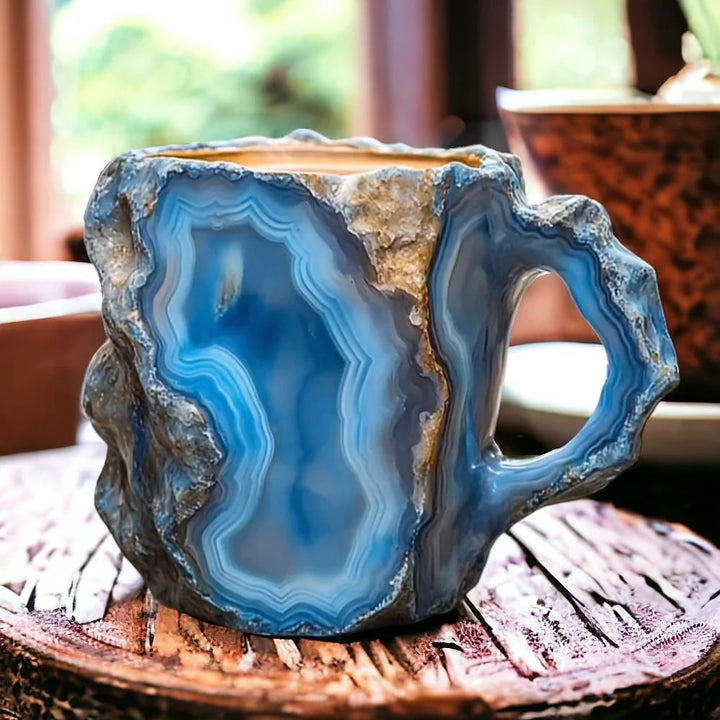 Tazza Isolata Artigianale Unica – Design Ispirato al Cristallo per Bevande Calde e Fredde