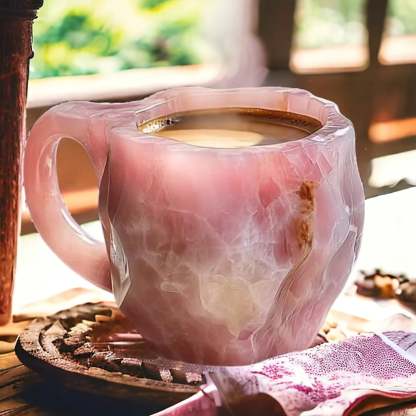 Tazza Isolata Artigianale Unica – Design Ispirato al Cristallo per Bevande Calde e Fredde