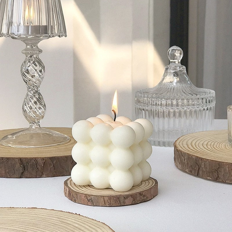 Candela BubbleGlow ANFINITE in Cera di Soia