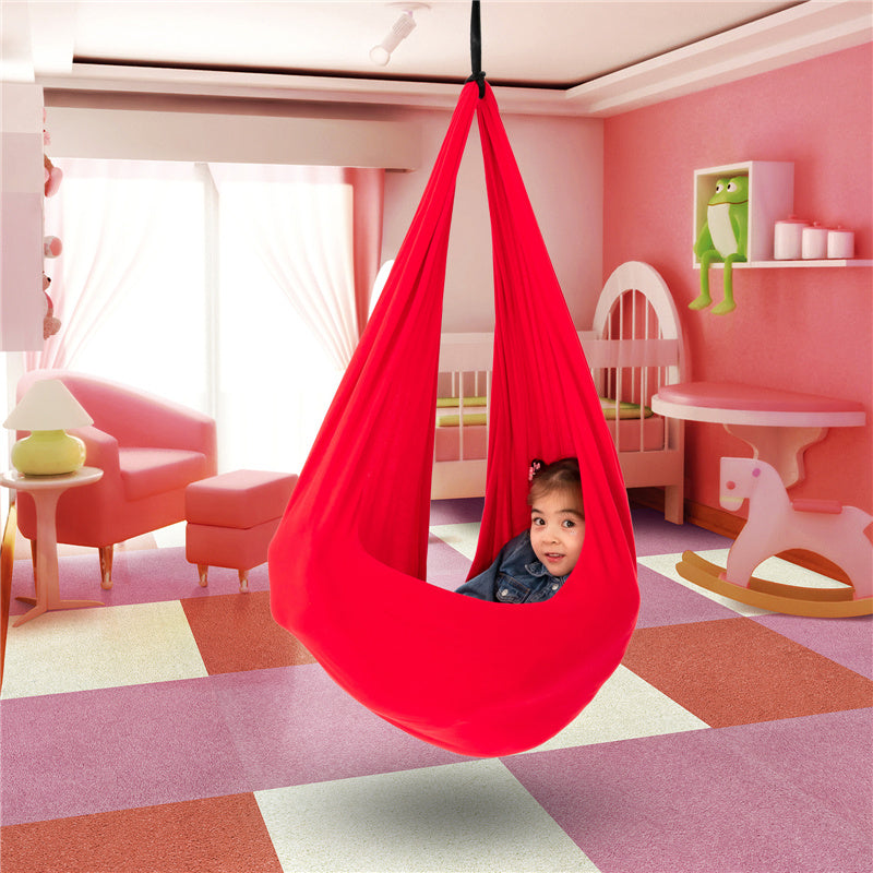 Sedia a Dondolo Sensoriale per Bambini – Amaca Cocoon Rilassante per Uso Interno | Sedia a Dondolo Compressiva per Concentrazione, Rilassamento e Supporto Sensoriale