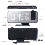 Orologio Alarmur con Display LED - Proiettore a 180° e Caricatore USB