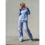Pantaloni a righe Donna Silhouette Larga Stile Comfort