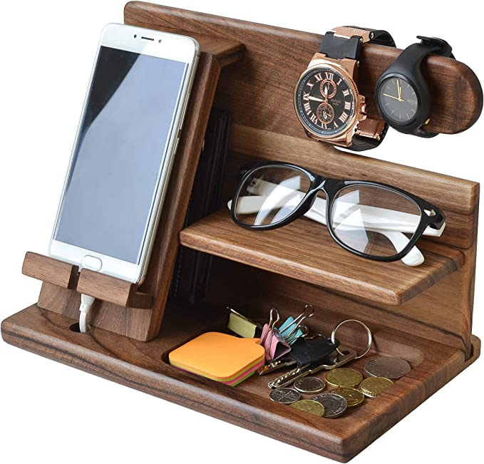 Docking Station per Telefono in Legno | Ideale organizzatore per i tuoi gadget
