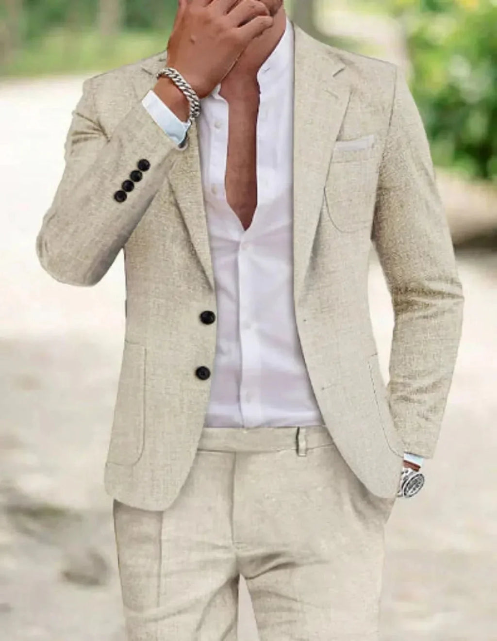 Costume homme deux pièces à deux boutons ANFINITE