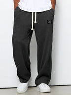 Pantalones de hombre de corte relajado con cintura ajustable