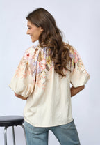 Elice Top med Blomsterprint