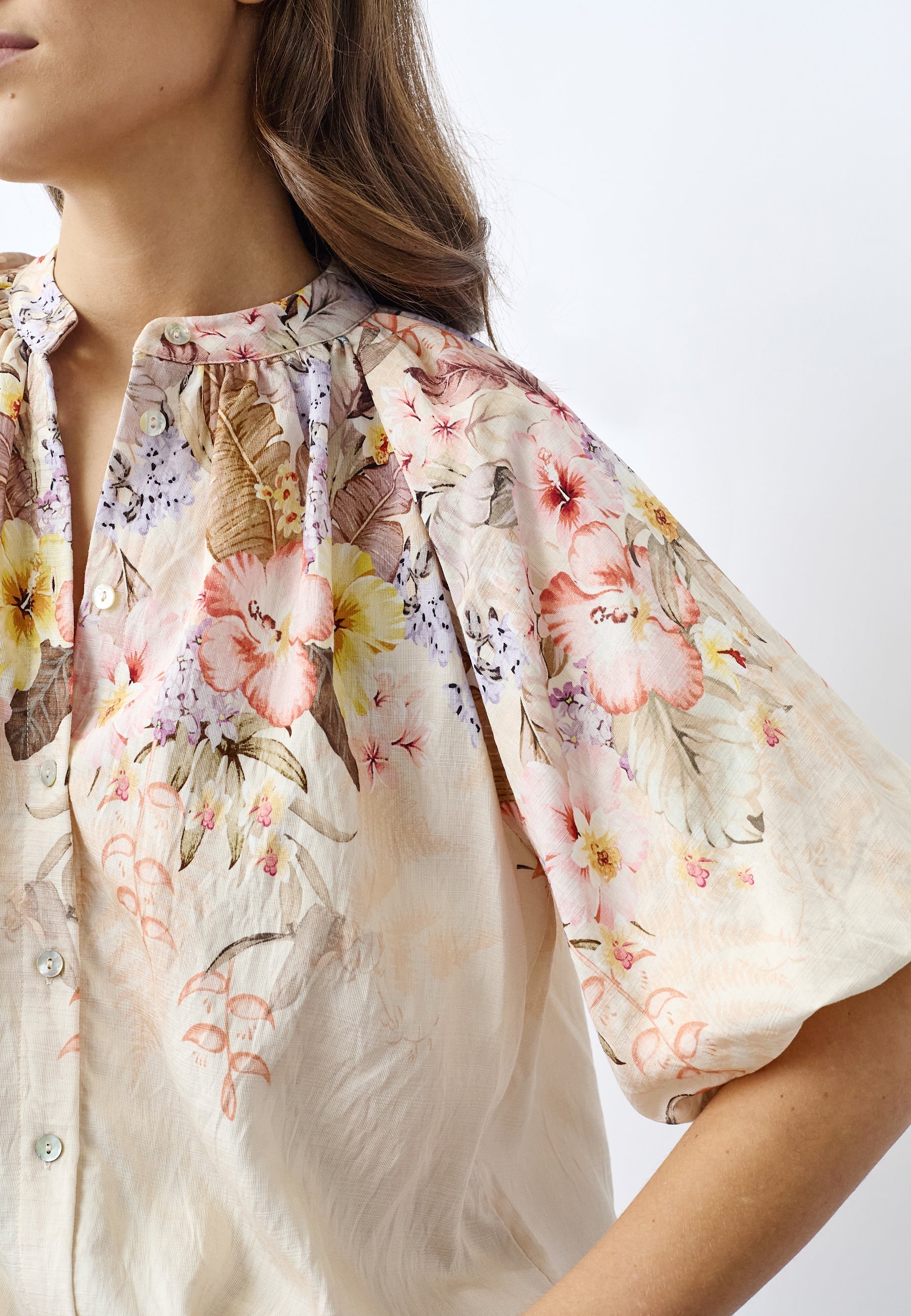 Elice Top med Blomsterprint
