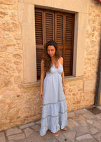 Jasmin Maxi Kjole med Feminine Detaljer
