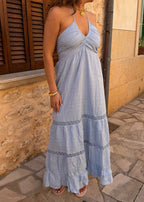 Jasmin Maxi Kjole med Feminine Detaljer