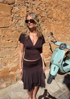 ANFINITE Gaia Top & Aia Gonna Midi Asimmetrica Set