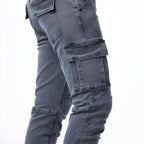 Vaqueros cargo de hombre de denim elástico