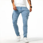 Vaqueros cargo de hombre de denim elástico