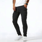 Vaqueros cargo de hombre de denim elástico