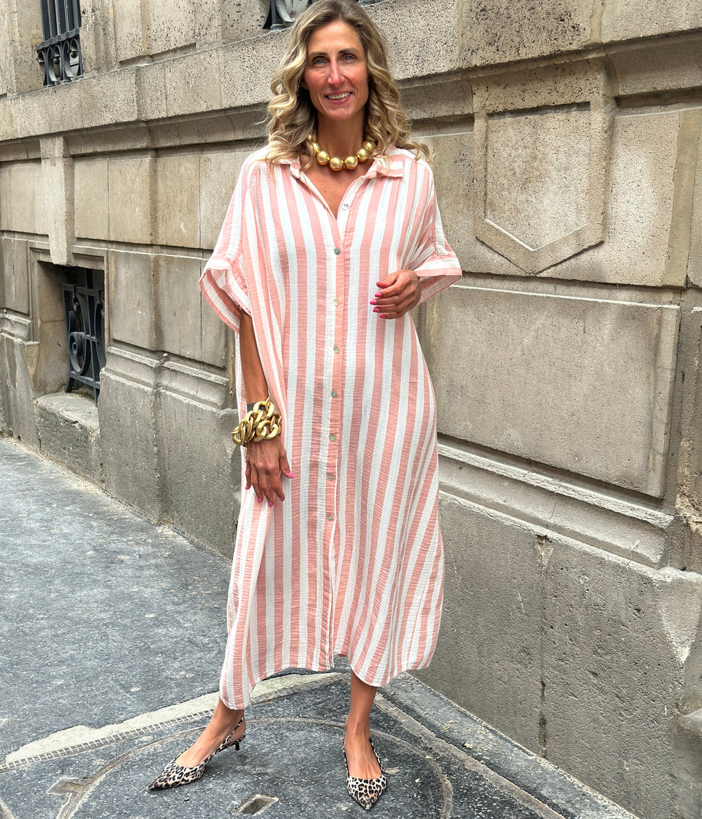Marokko Shirt Dress i 100% Bomuld