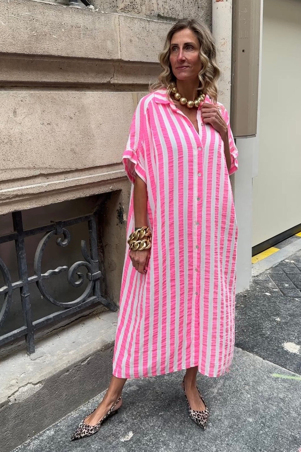 Abito Marocco STRISCE ROSA