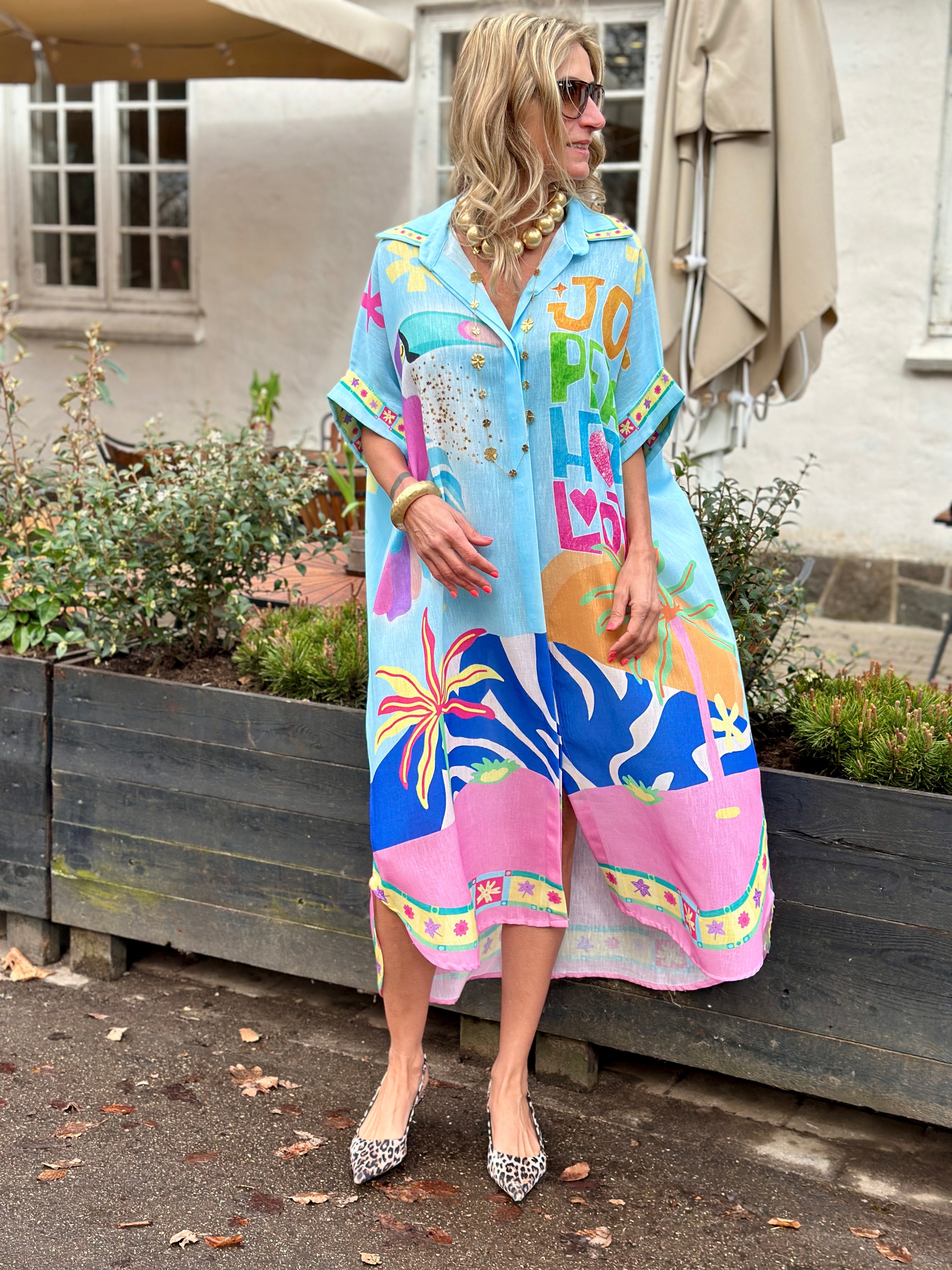 Joy Shirt Dress med Elegant Print