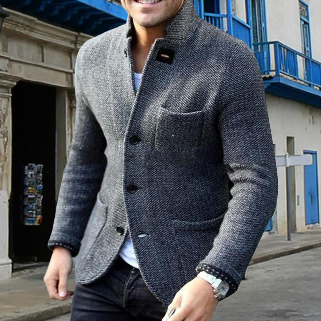Cardigan pour homme en maille texturée avec boutons - Élégant et chaud pour un style chic et décontracté